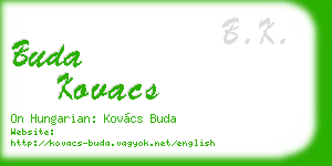 buda kovacs business card