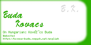 buda kovacs business card